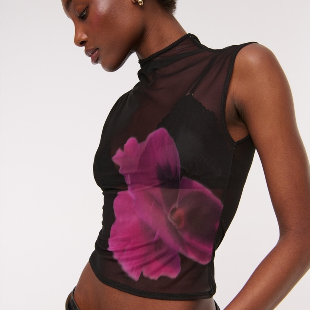 Abercrombie & Fitch Paloma Mesh Top in M